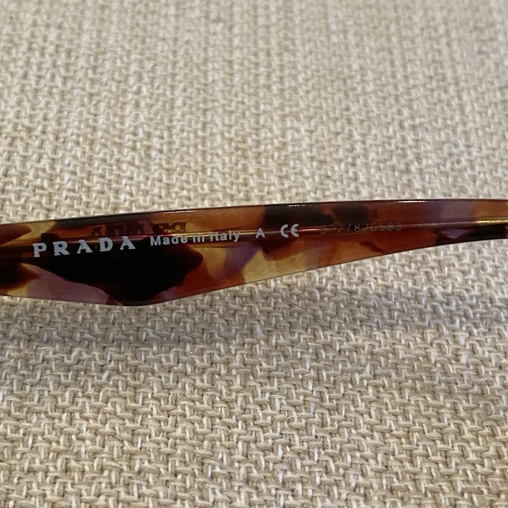 Prada Eyeglasses Frame VPR 15P Womens Cat Eye Tortoise Purple 53-16-135 RX
